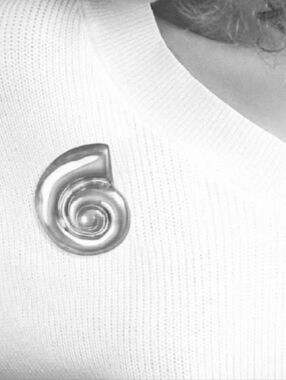 New Nautilus Shell Brooch - Large Statement Sea Shell Pin • NWOT